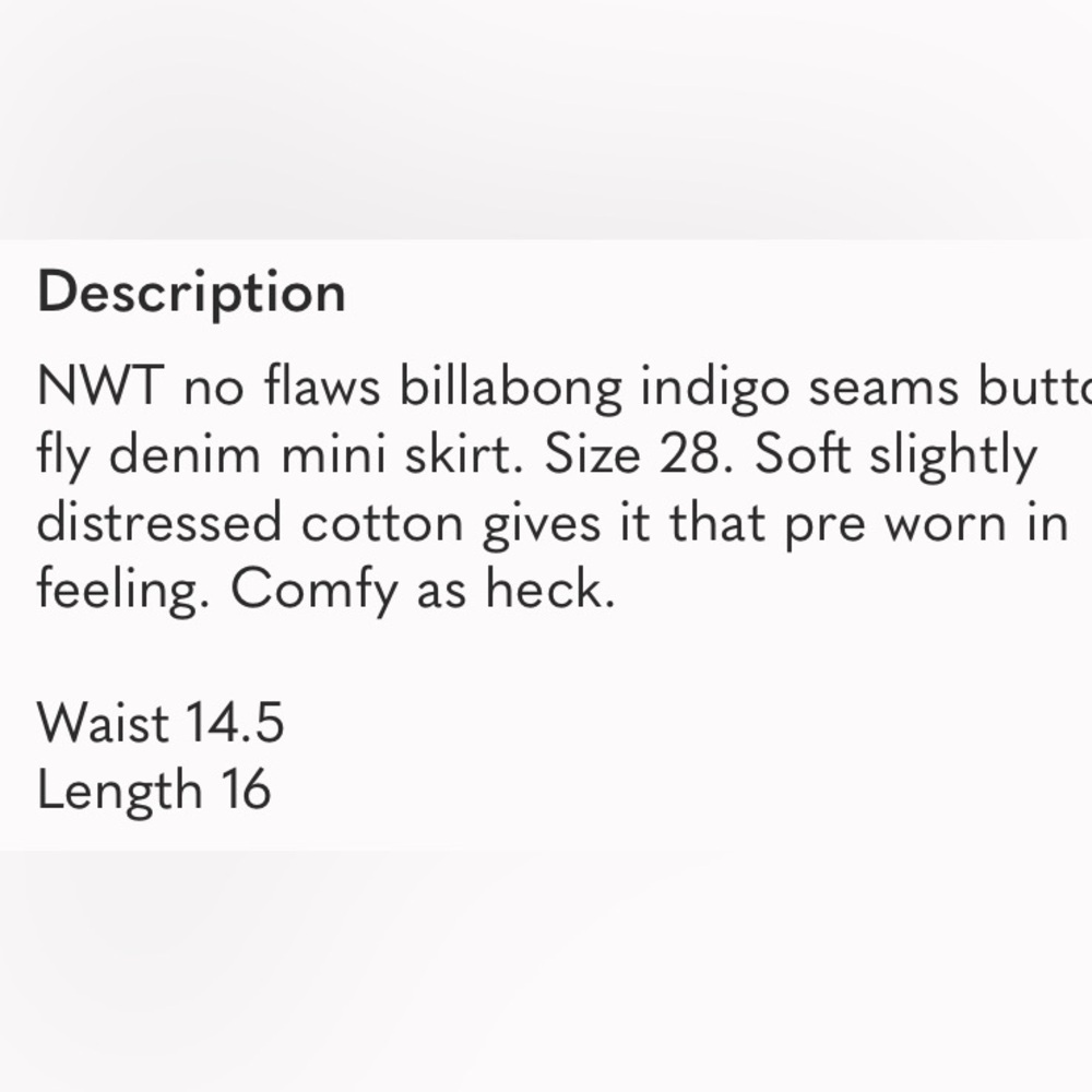 Billabong Blue Denim Mini Skirt - Picture 9 of 9